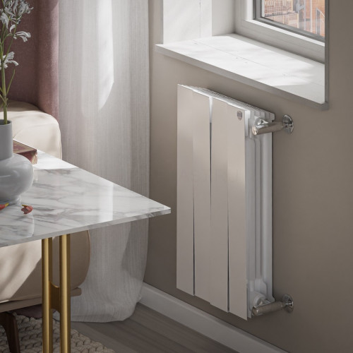Радиатор биметаллический Royal Thermo PianoForte 500 Bianco Traffico 4 секции, боковое подключение