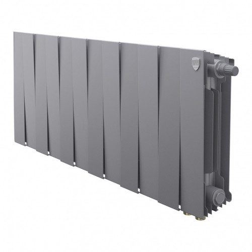 Радиатор биметаллический Royal Thermo PianoForte 300 Silver Satin 12 секций, нижнее подключение VDR80