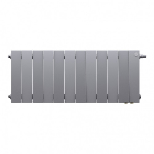 Радиатор биметаллический Royal Thermo PianoForte 300 Silver Satin 12 секций, нижнее подключение VDR80