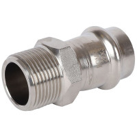 Переходник НР 22х3/4 из нержавеющей стали ROMMER