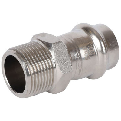Переходник НР 22х3/4 из нержавеющей стали ROMMER