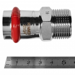 Переходник ROMMER НР 22 мм x 3/4" из нержавеющей стали, RSS-0021-002234