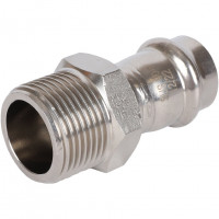 Переходник НР 18х3/4 из нержавеющей стали ROMMER