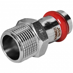 Переходник ROMMER НР 18 мм x 3/4" из нержавеющей стали, RSS-0021-001834