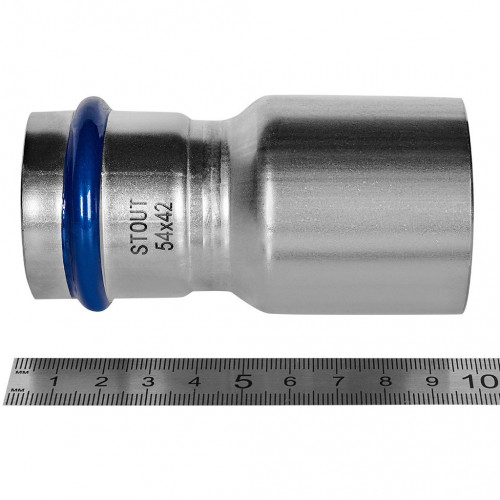 Муфта переходная STOUT НПр-ВПр, 54 x 42 мм, из нержавеющей стали, SSS-2020-005442