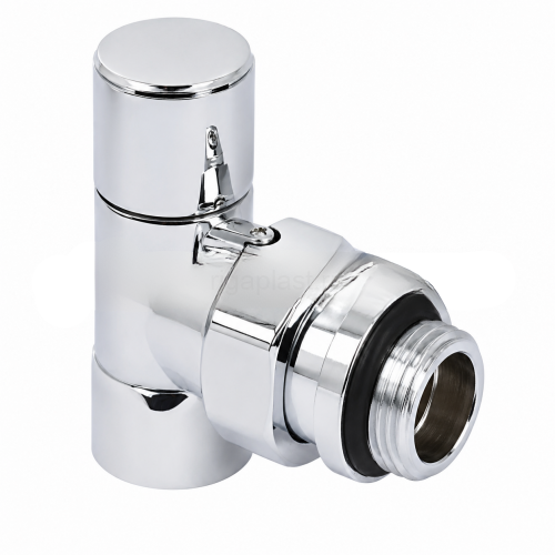 Клапан радиаторный запорный угловой Zeissler 1/2", ZSv.213.02CP, хром