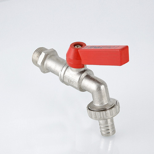Кран водоразборный VALTEC 1/2" НР, со съёмным штуцером, флажок (VT.051.N.04)