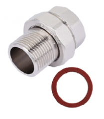 Американка никелированная с плоской прокладкой 1 1/4"ВР-НР ZEISSLER, ZSr.165.B.0107