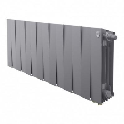 Радиатор биметаллический Royal Thermo PianoForte 300 Silver Satin 14 секций, нижнее подключение VDR80