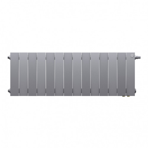 Радиатор биметаллический Royal Thermo PianoForte 300 Silver Satin 14 секций, нижнее подключение VDR80