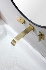 Смеситель для раковины GANZER GZ01144-S, скрытый монтаж, матовое золото