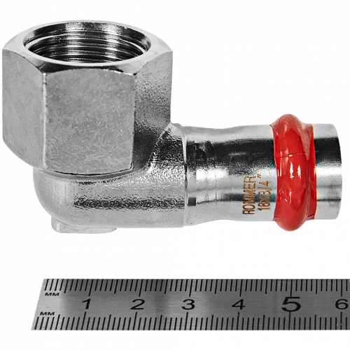 Угольник-переходник ROMMER ВР 18 мм x 3/4" из нержавеющей стали, RSS-0009-001834