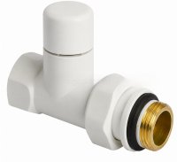 Клапан радиаторный запорный прямой Zeissler 1/2", ZSv.214.02W, белый