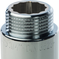 Удлинитель STOUT 3/4"×100 мм, хромированный, SFT-0002-034100