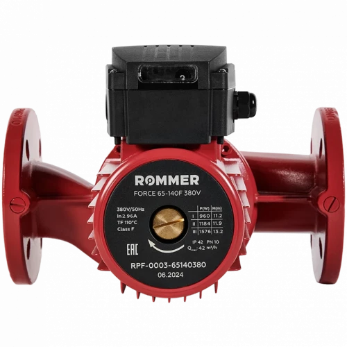 Насос циркуляционный FORCE фланцевый трехскоростной 65-140F 380V ROMMER