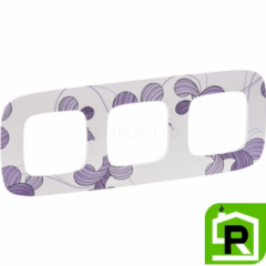 Рамка Legrand Valena Allure 3 поста Флора 754363