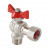 Кран шаровой VALTEC угловой 1/2" × 3/4" ВР/НР, с накидной гайкой (VT.267.N.0405)