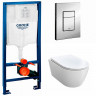 Инсталляция Grohe 38772001 + унитаз Keramastar KR104021PT безободковый торнадо с сиденьем