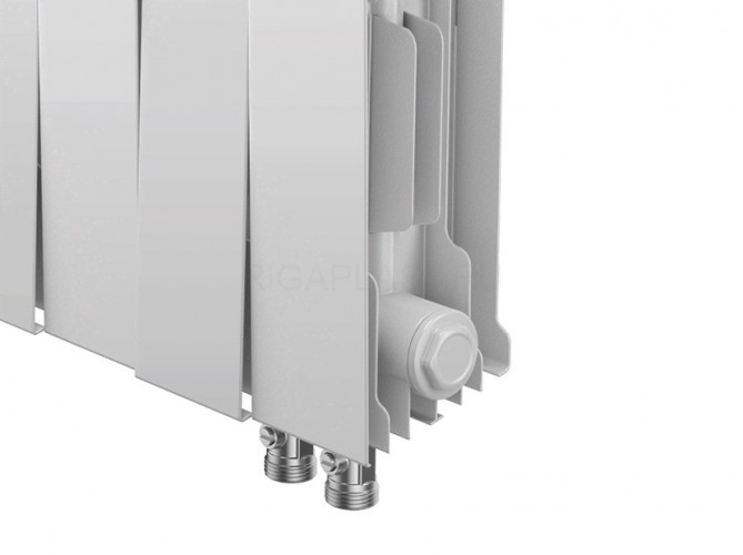 Радиатор биметаллический Royal Thermo PianoForte 200 Bianco Traffico 12 секций, нижнее подключение VDR