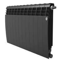 Радиатор биметаллический Royal Thermo BiLiner Noir Sable 500 12 секций, нижнее подключение VR80