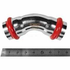 Угольник ROMMER 45° ВПр 22 мм из нержавеющей стали, RSS-0005-000022