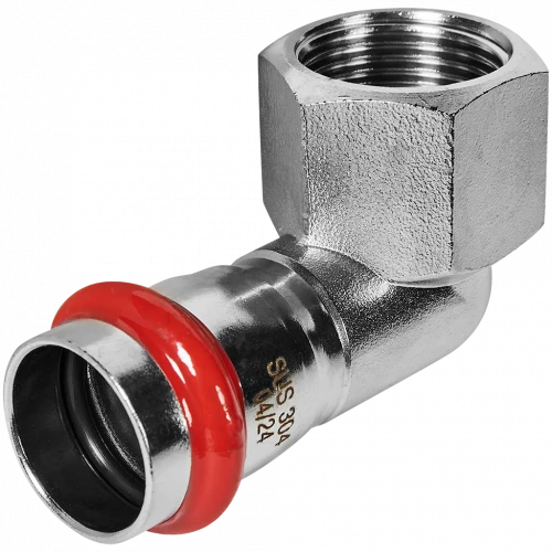 Угольник-переходник ROMMER ВР 22 мм x 3/4" из нержавеющей стали, RSS-0009-002234