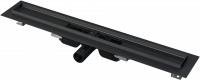 Водоотводящий желоб APZ101BLACK 850 мм с порогами для решетки, черный матовый Alcaplast