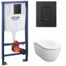 Инсталляция Grohe 38811KF0 + унитаз Keramastar KR104021PT безободковый торнадо с сиденьем