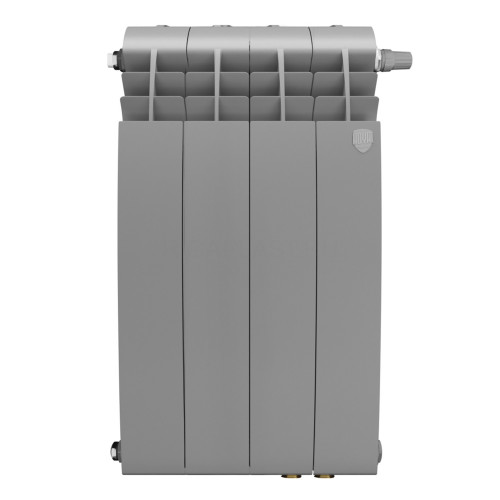 Радиатор биметаллический Royal Thermo BiLiner Silver Satin 500 4 секции, нижнее подключение VR80