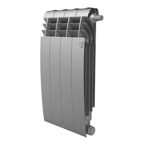 Радиатор биметаллический Royal Thermo BiLiner Silver Satin 500 4 секции, нижнее подключение VR80