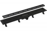 Душевой трап (лоток) AlcaPlast APZ10Black APZ10BLACK 750 с решеткой и опорами