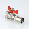 Кран шаровой VALTEC 16 × 1/2" ВР, с пресс-соединением, бабочка (VT.242.N.1604)