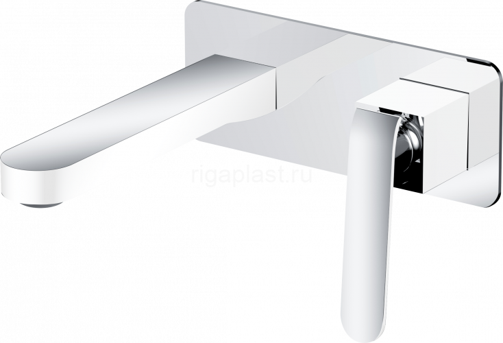 Смеситель для раковины GANZER GZ26044-F, скрытый монтаж, белый хром