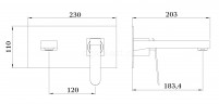 Смеситель для раковины GANZER GZ26044-F, скрытый монтаж, белый хром