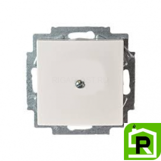 Заглушка ABB Basic 55 с суппортом (слоновая кость)