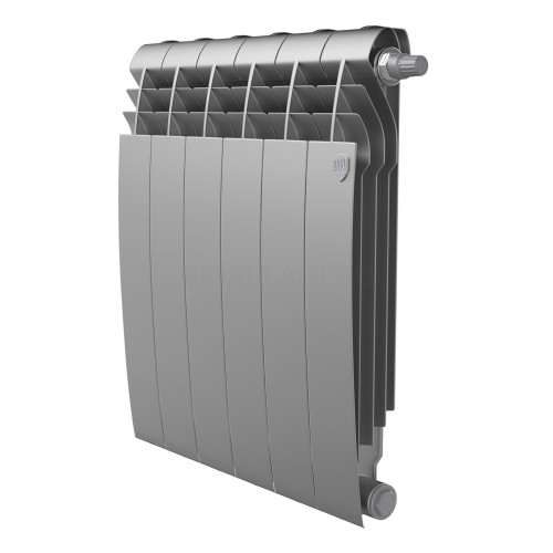 Радиатор биметаллический Royal Thermo BiLiner Silver Satin 500 6 секций, нижнее подключение VR80