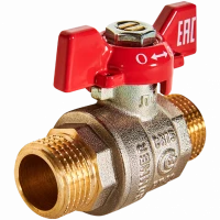 Кран шаровой НР/НР 1 1/4", бабочка ROMMER