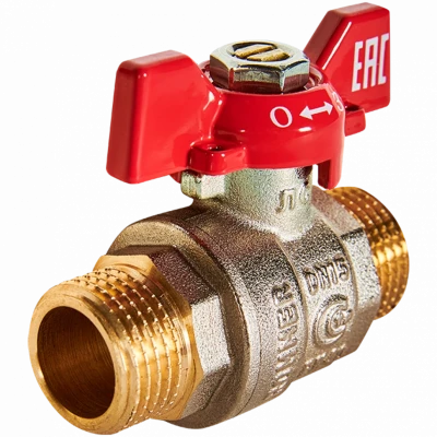 Кран шаровой НР/НР 1 1/4", бабочка ROMMER