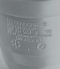 Отвод канализационный HTB 50 67° Ostendorf 112130