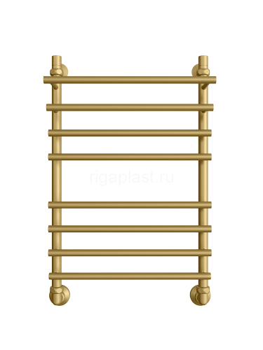 Полотенцесушитель водяной ДВИН F Primo 80/50, золотой матовый, с полкой, арт. 4657795056840