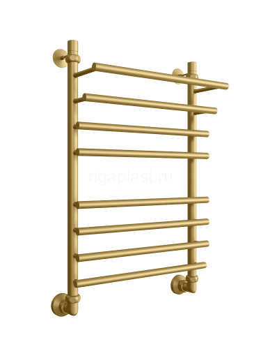 Полотенцесушитель водяной ДВИН F Primo 80/50, золотой матовый, с полкой, арт. 4657795056840