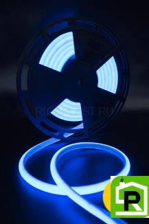 Термолента светодиодная SMD 2835, 180 LED/м, 12 Вт/м, 24В , IP68, Цвет: Синий