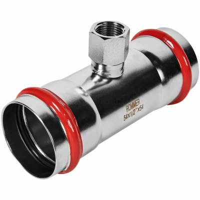 Тройник-переходник ВПр-ВР 54х1/2" из стали нержавеющей, прессовой ROMMER