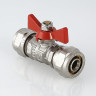 Кран шаровой VALTEC 16, с обжимным соединением, бабочка (VT.343.N.1616)