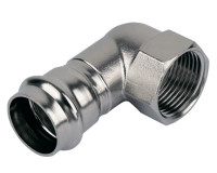 Угольник пресс с внутренней резьбой 15х1/2" из нержавеющей стали ZEISSLER ZTI.552.001504