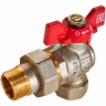 Кран шаровой угловой с американкой ВН/НР 1/2", бабочка ROMMER