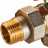 Кран шаровой угловой с американкой ВН/НР 1/2", бабочка ROMMER