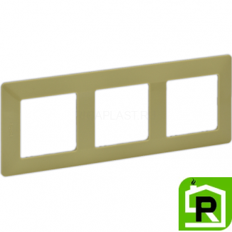 Рамка Legrand Valena Life 3 поста Лайм 754083