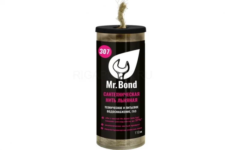 Нить льняная сантехническая 110 м Mr.Bond 307