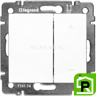 Димер Legrand Valena клавишный 600 Вт (белый) 770074
